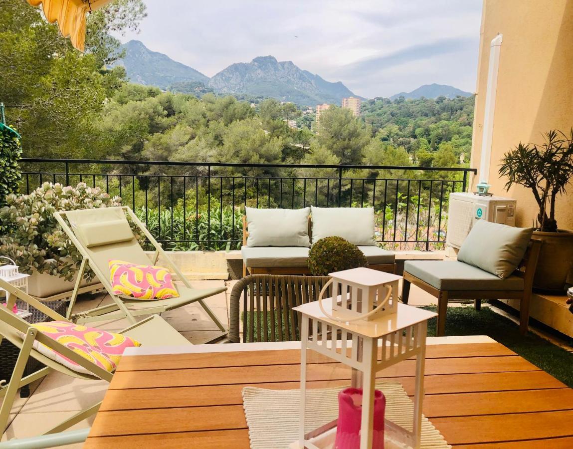 Mon Appart Avec Terrasse Et Piscine Рокебрюн — Кап-Мартен Экстерьер фото