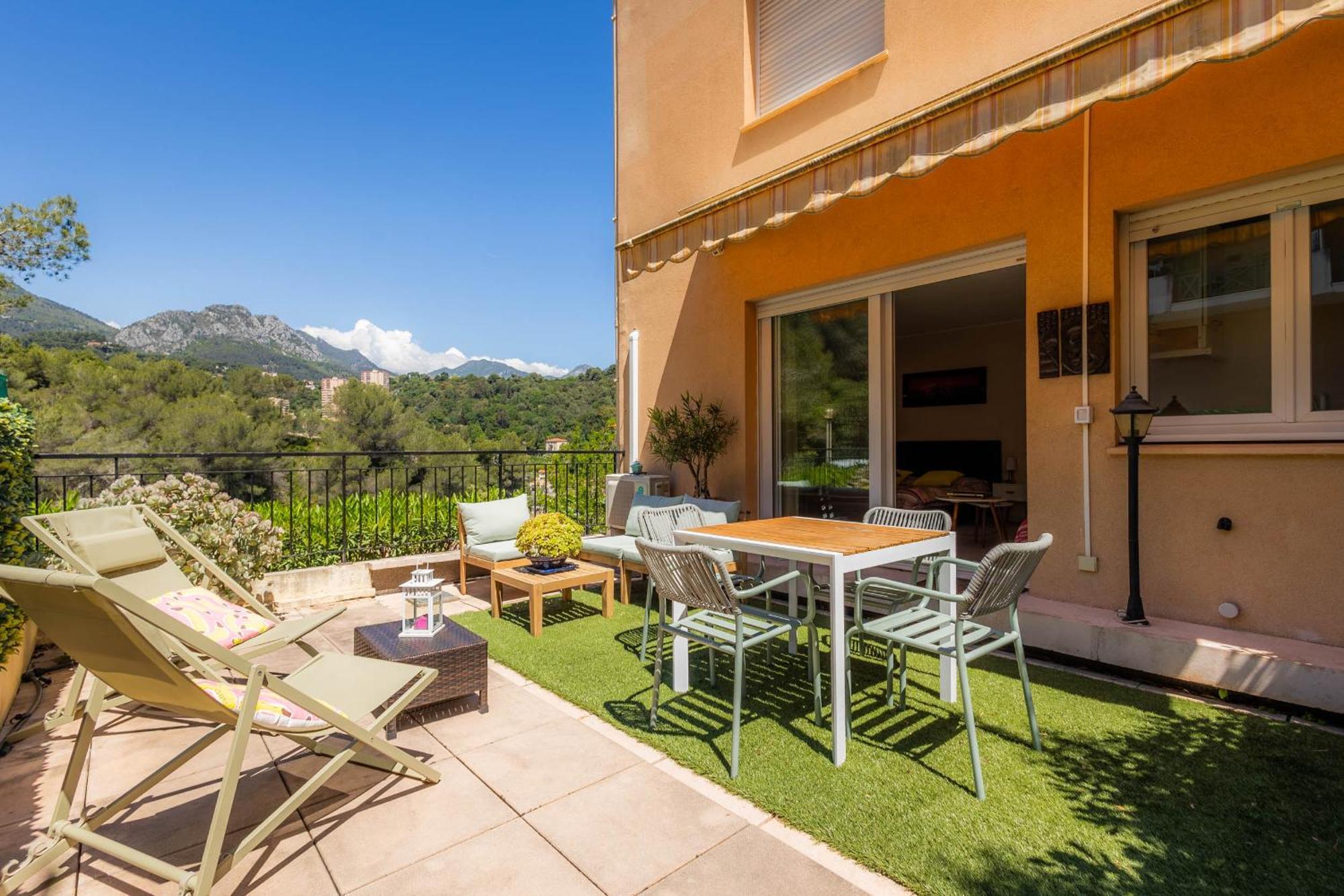 Mon Appart Avec Terrasse Et Piscine Рокебрюн — Кап-Мартен Экстерьер фото